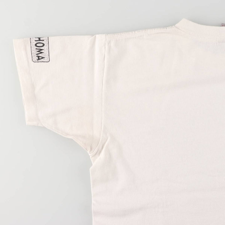 Vintage 90'S Delta message print T-shirt, size L, men's cotton white type Vintage Second Hand