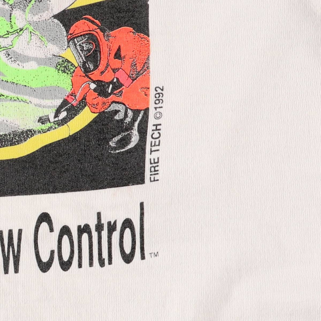 90'S Fruit of the Loom Message Print T-Shirt Made in USA Men's XL Vintage cotton white type Vintage Second Hand
