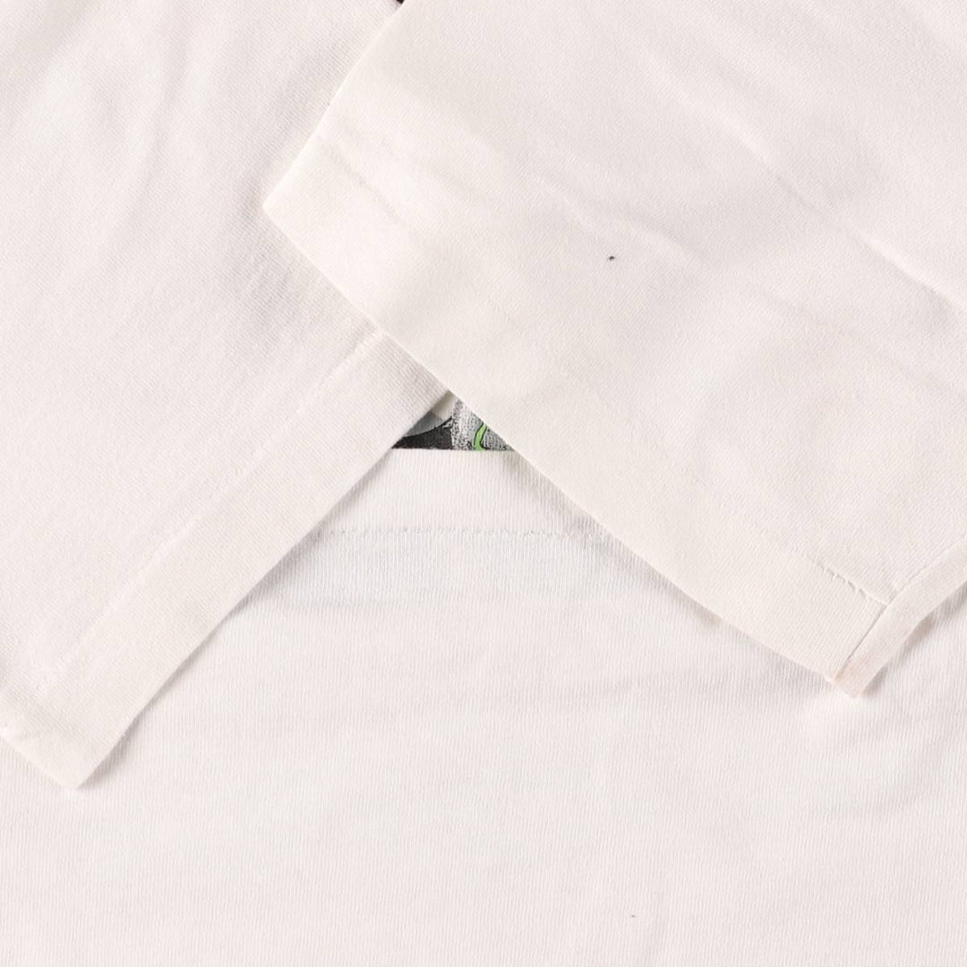 90'S Fruit of the Loom Message Print T-Shirt Made in USA Men's XL Vintage cotton white type Vintage Second Hand