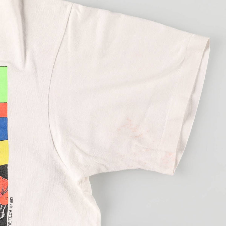 90'S Fruit of the Loom Message Print T-Shirt Made in USA Men's XL Vintage cotton white type Vintage Second Hand