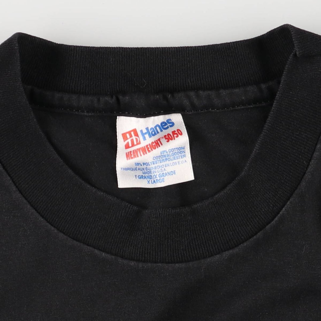 90'S Hanes HEAVYWEIGHT 50 cotton black type Vintage Second Hand