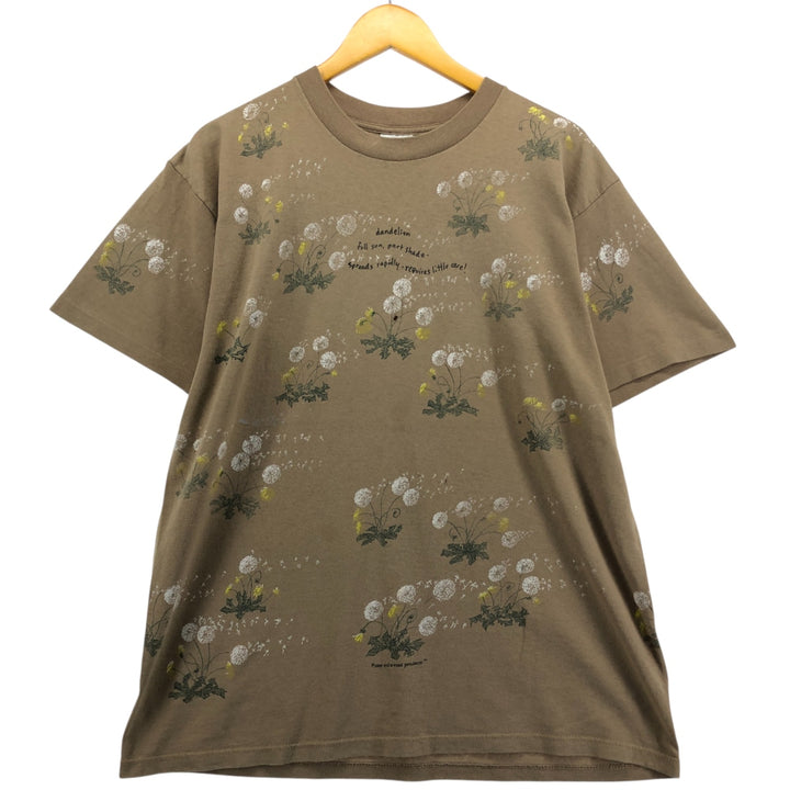 Vintage 90'S REL E VANT PRODUCTS large print T-shirt, made in the USA, size L, men's cotton brown type Vintage Second Hand
