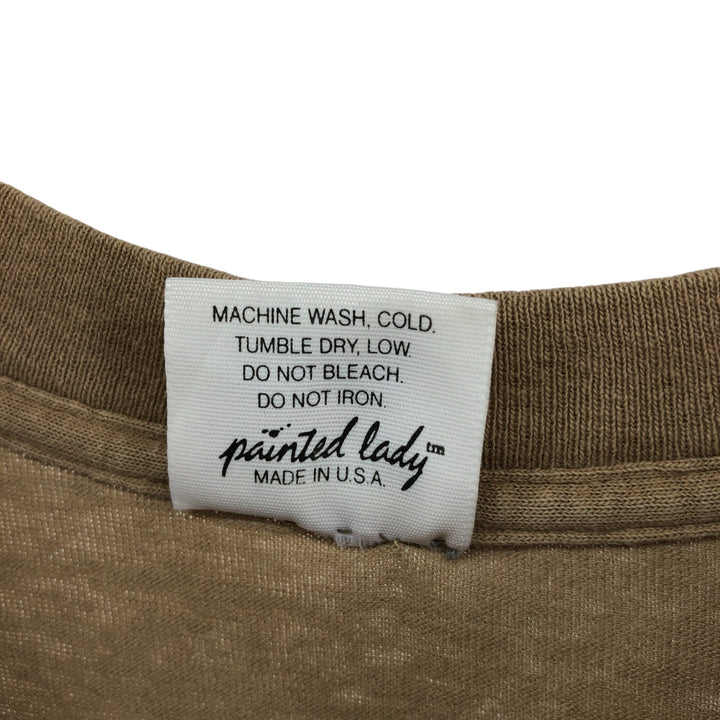 Vintage 90'S REL E VANT PRODUCTS large print T-shirt, made in the USA, size L, men's cotton brown type Vintage Second Hand