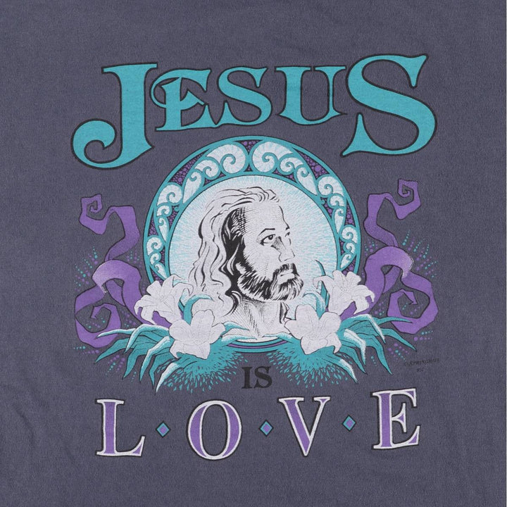 90'S Vintage Printed T-Shirt, Men's XL unclear purple type Vintage Second Hand