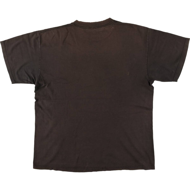 Delta DELTA Skull Pattern Print T-Shirt, Men's XL cotton black type Vintage Second Hand
