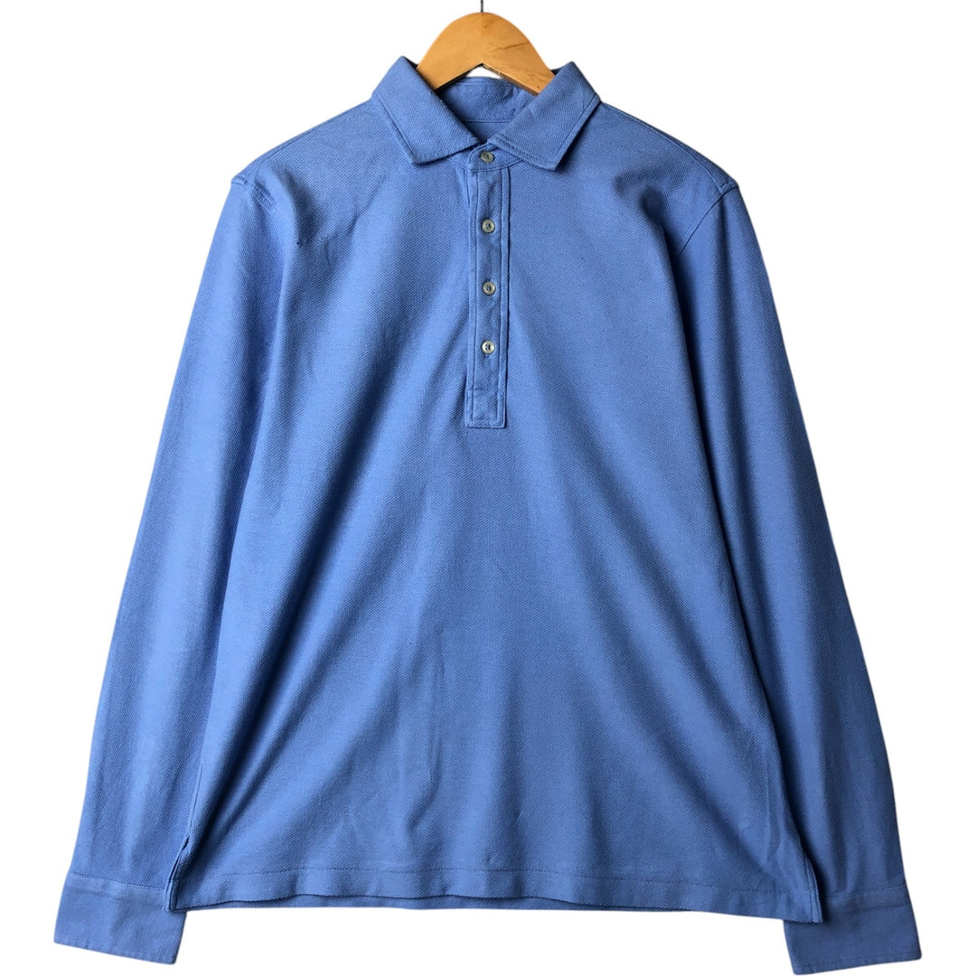 Ralph Lauren POLO RALPH LAUREN Long Sleeve Polo Shirt Men's M cotton Blue type light blue Vintage Second Hand