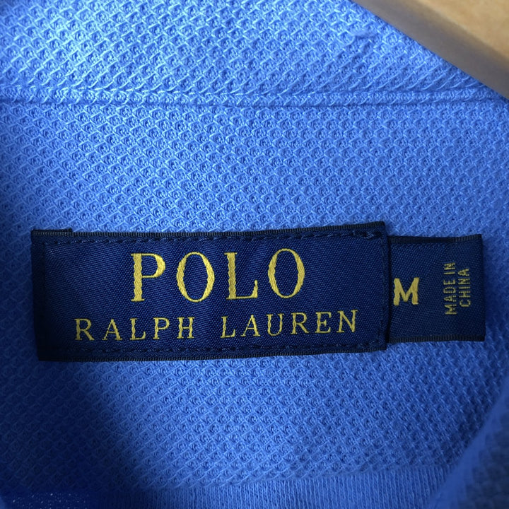 Ralph Lauren POLO RALPH LAUREN Long Sleeve Polo Shirt Men's M cotton Blue type light blue Vintage Second Hand