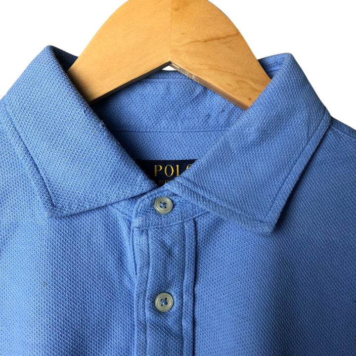 Ralph Lauren POLO RALPH LAUREN Long Sleeve Polo Shirt Men's M cotton Blue type light blue Vintage Second Hand
