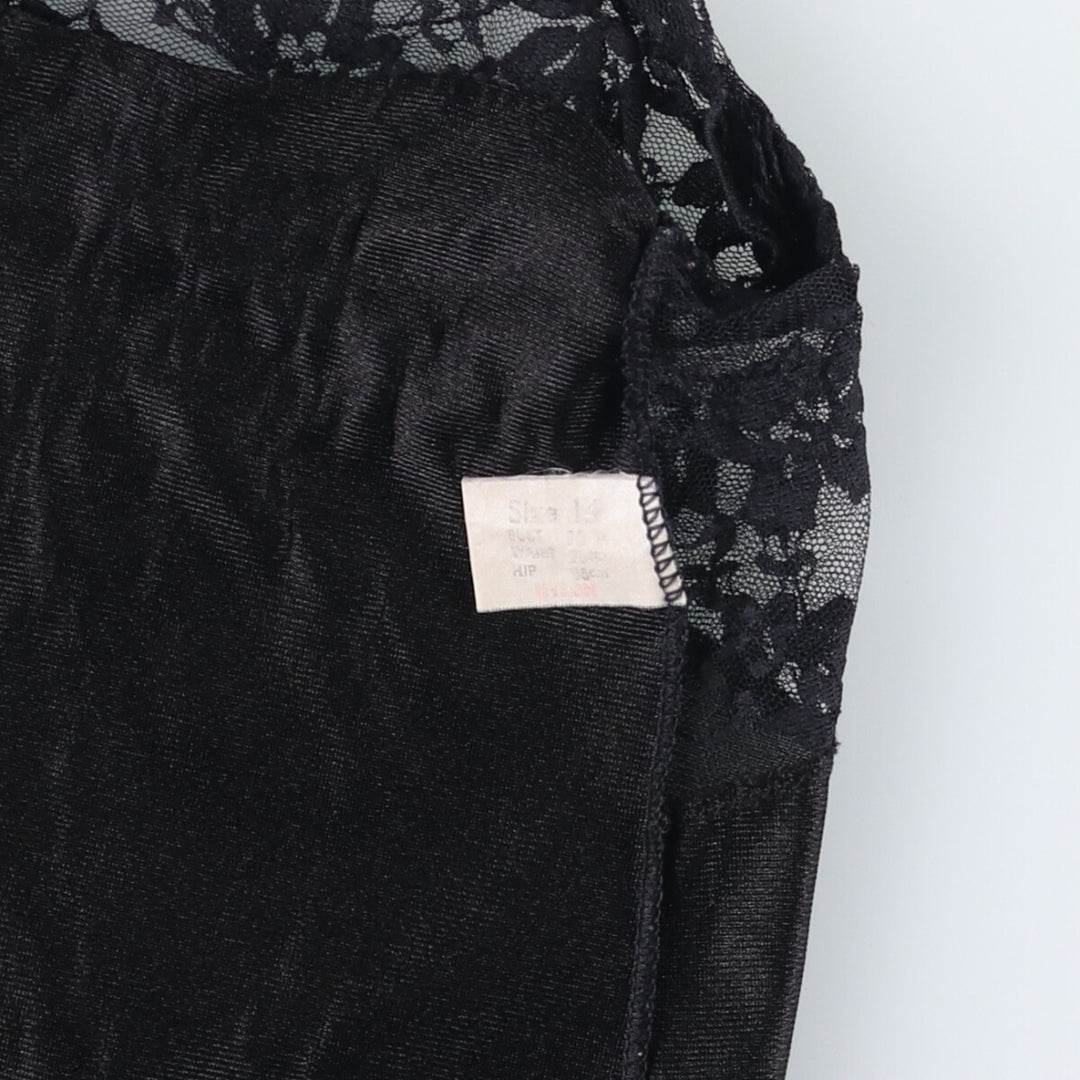Lace lingerie camisole, women's size S Nylon black type Vintage Second Hand