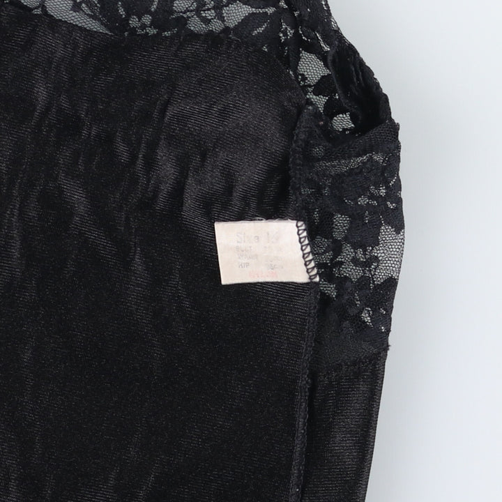 Lace lingerie camisole, women's size S Nylon black type Vintage Second Hand