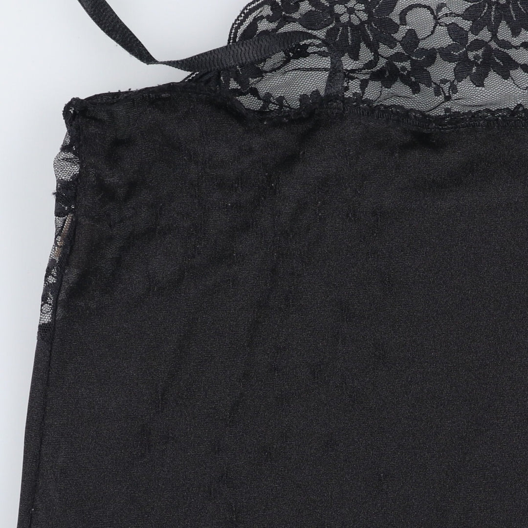 Lace lingerie camisole, women's size S Nylon black type Vintage Second Hand