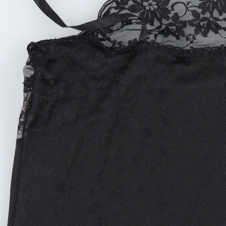 Lace lingerie camisole, women's size S Nylon black type Vintage Second Hand