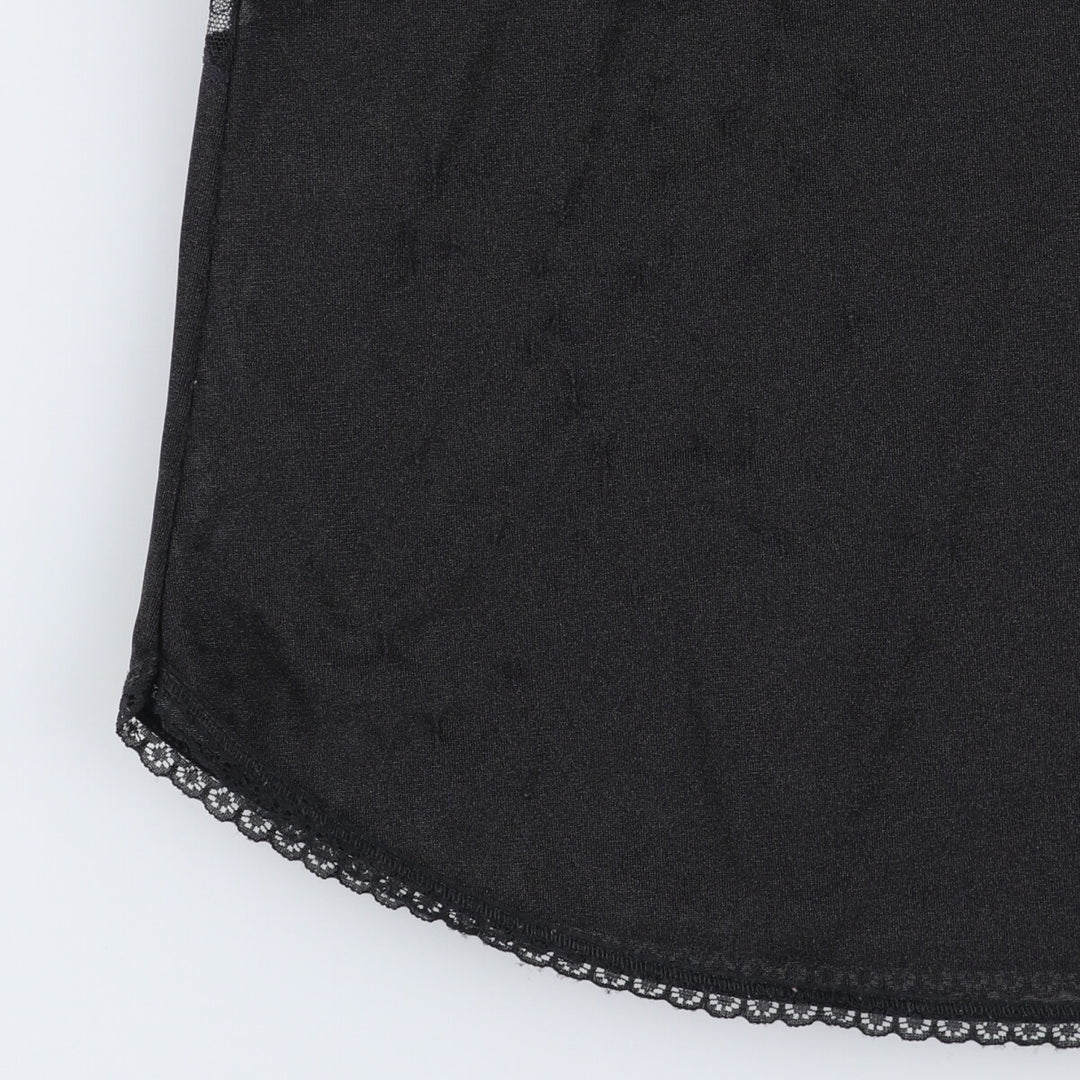 Lace lingerie camisole, women's size S Nylon black type Vintage Second Hand