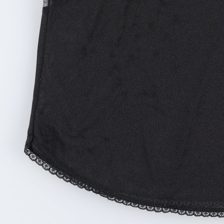 Lace lingerie camisole, women's size S Nylon black type Vintage Second Hand