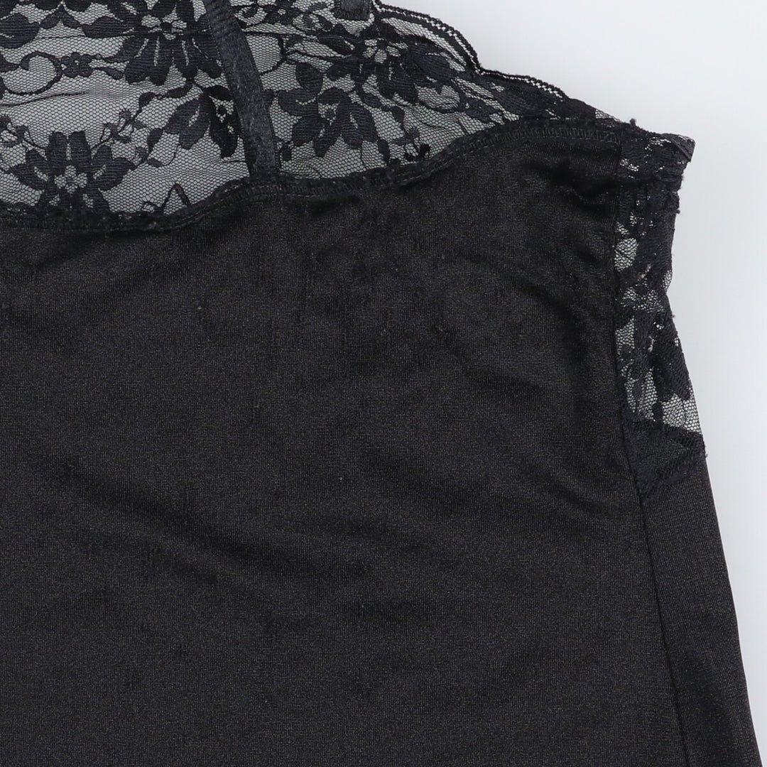 Lace lingerie camisole, women's size S Nylon black type Vintage Second Hand