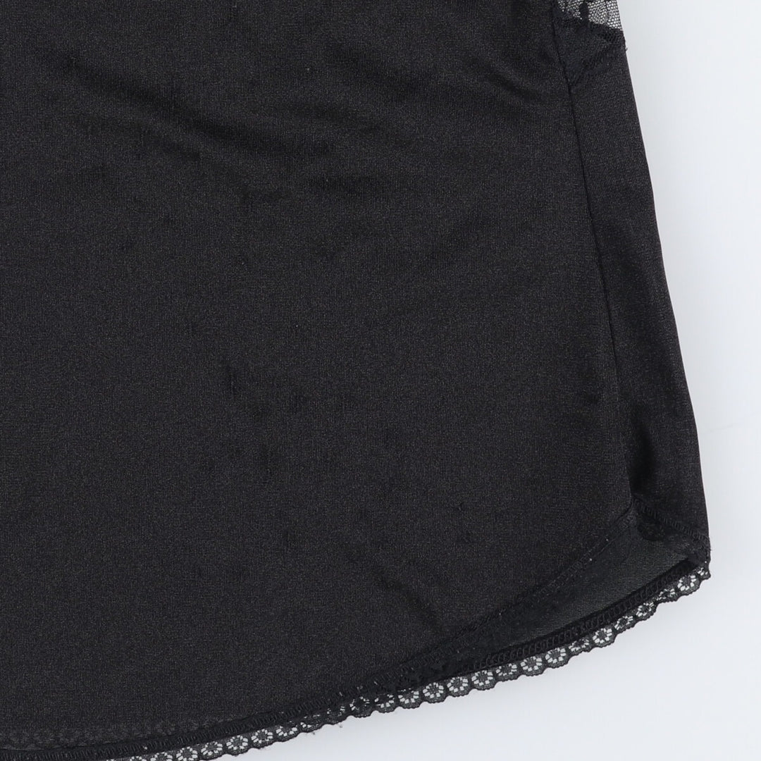 Lace lingerie camisole, women's size S Nylon black type Vintage Second Hand