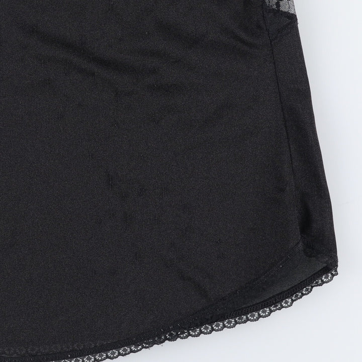 Lace lingerie camisole, women's size S Nylon black type Vintage Second Hand