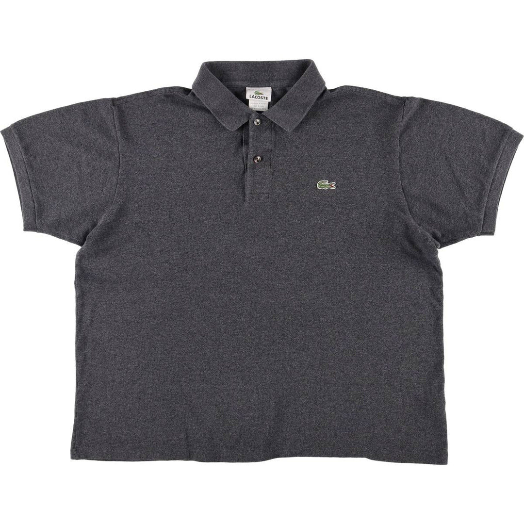 Lacoste LACOSTE French design short sleeve polo shirt size 6 men's XL equivalent cotton gray type Vintage Second Hand