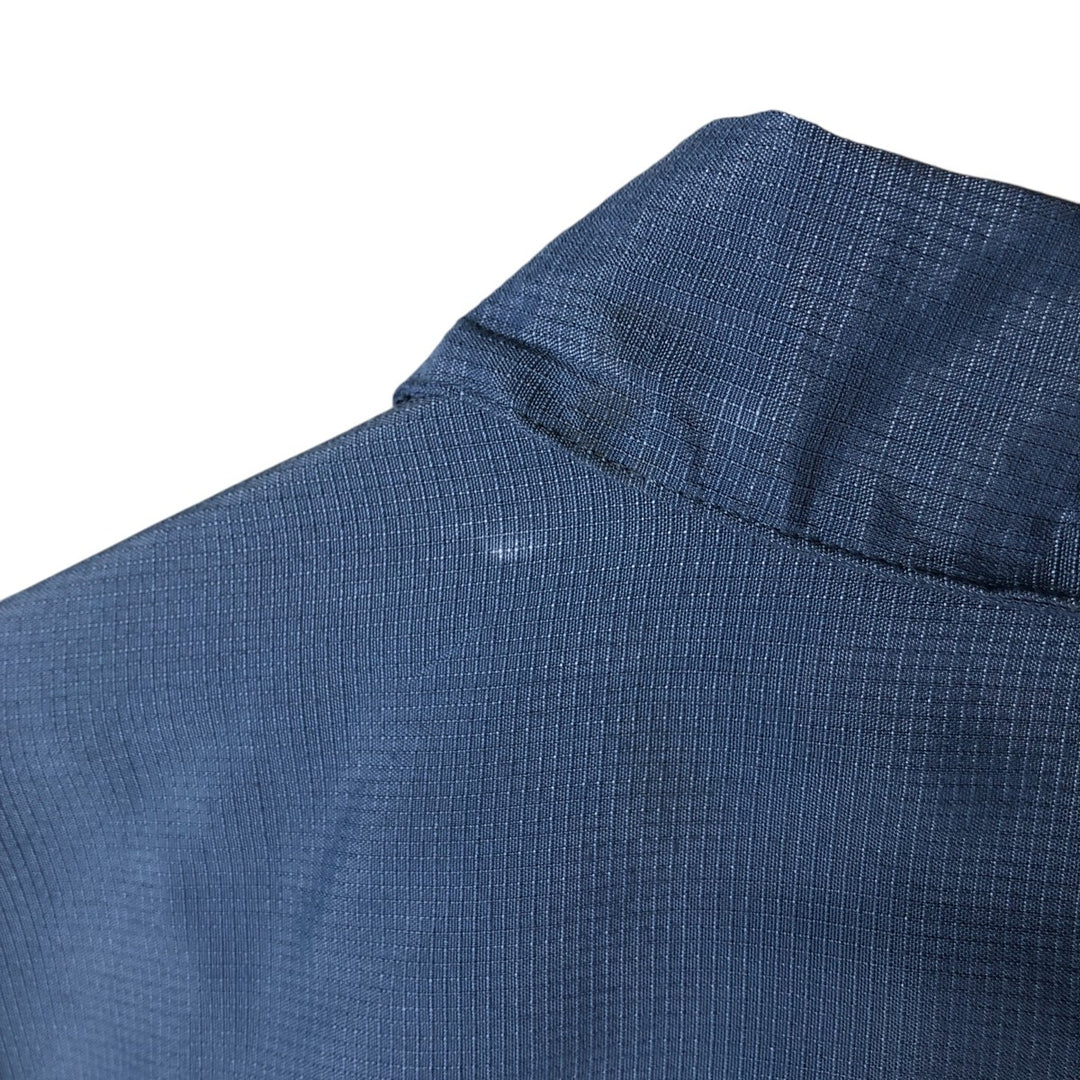 2000'S Mossimo ripstop short-sleeved open-collar rayon box shirt, men's size M Rayon blue type Vintage Second Hand