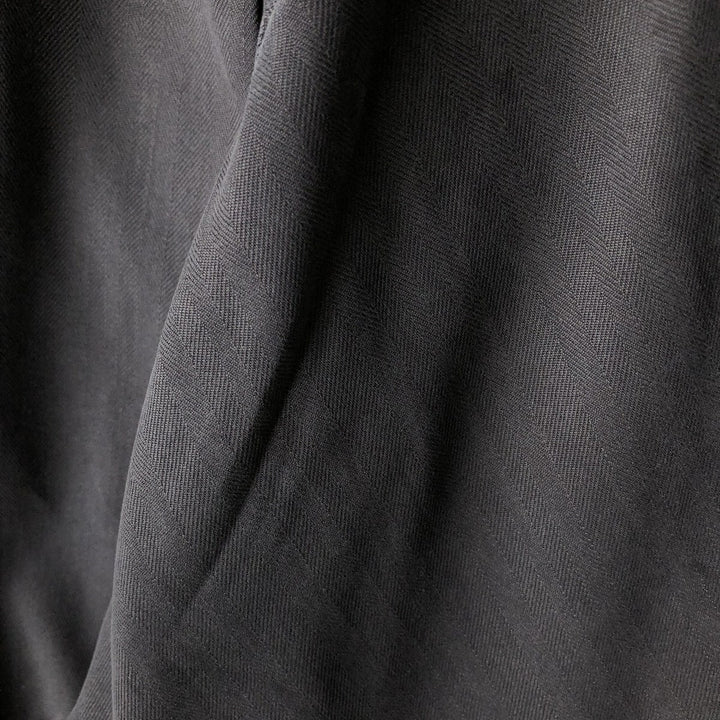 Tommy Bahama Herringbone Short Sleeve Open Collar Silk Box Shirt, Men's Size L silk black type Vintage Second Hand