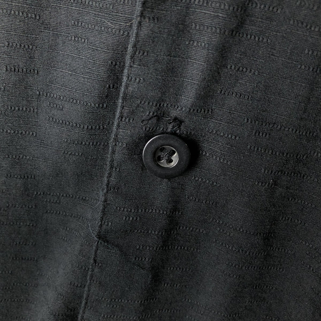 Vintage 90s-00'S Ocean Pacific short-sleeved open-collar cotton box shirt, men's size XL cotton black type Vintage Second Hand