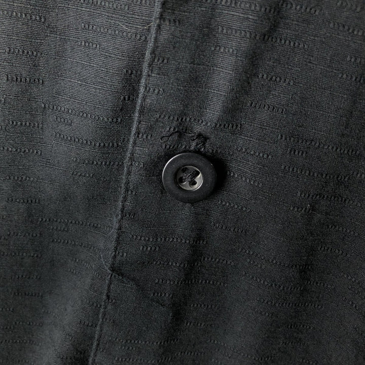 Vintage 90s-00'S Ocean Pacific short-sleeved open-collar cotton box shirt, men's size XL cotton black type Vintage Second Hand