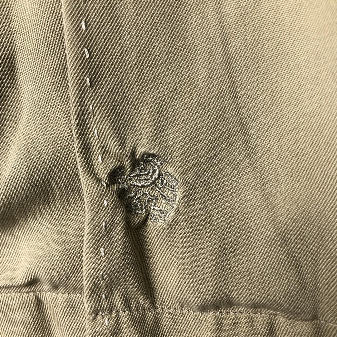 90'S Vintage NAT NAST Short Sleeve Open Collar Silk Shirt, Men's Size L silk Beige type Vintage Second Hand