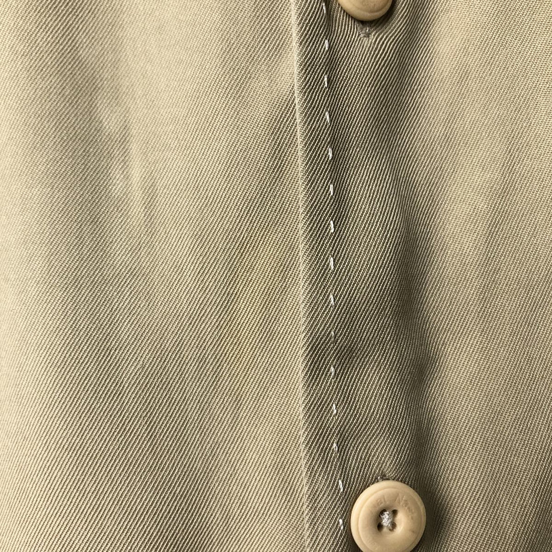 90'S Vintage NAT NAST Short Sleeve Open Collar Silk Shirt, Men's Size L silk Beige type Vintage Second Hand