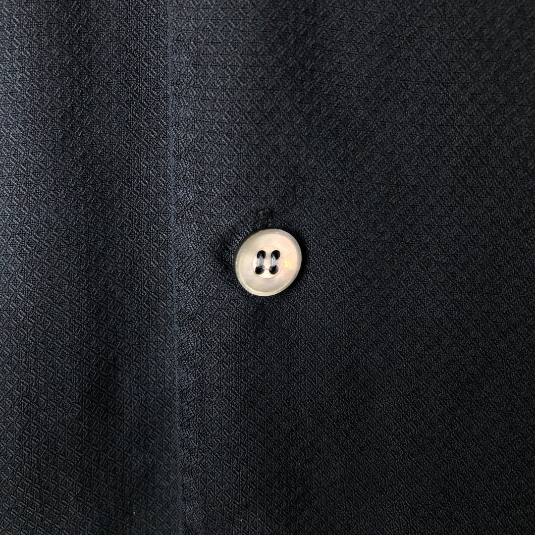 BRANDINI Short Sleeve Silk Box Shirt, Men's Size M silk black type Vintage Second Hand
