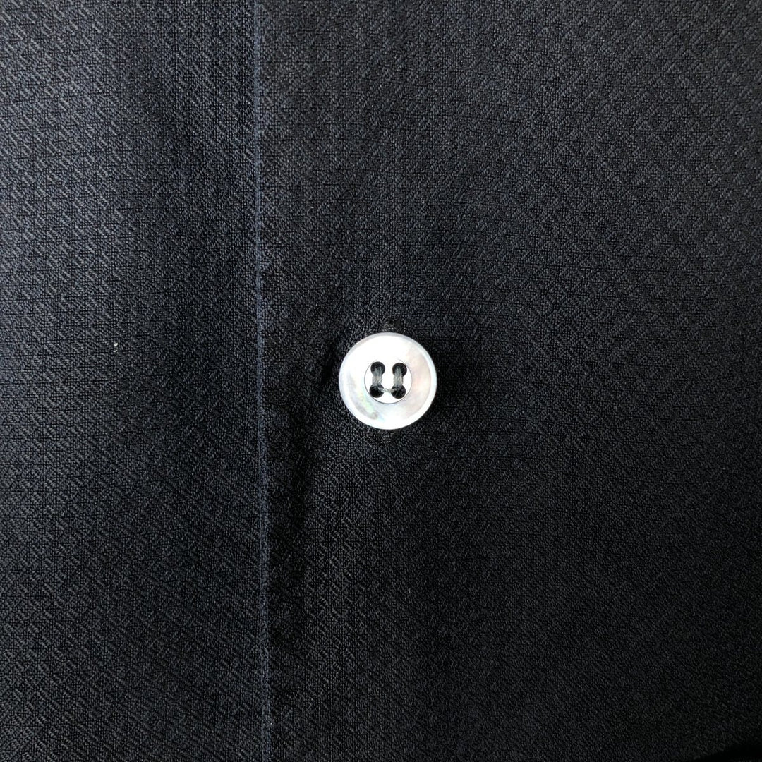 BRANDINI Short Sleeve Silk Box Shirt, Men's Size M silk black type Vintage Second Hand