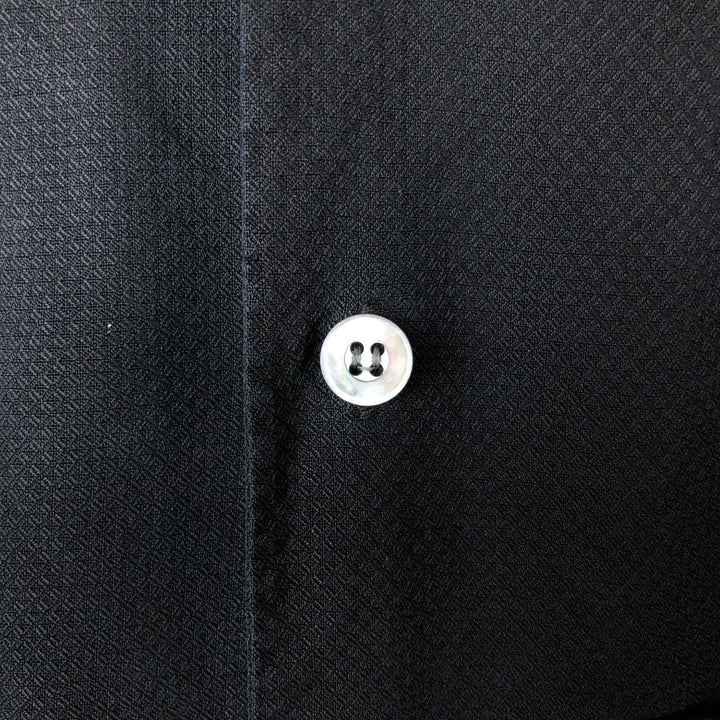 BRANDINI Short Sleeve Silk Box Shirt, Men's Size M silk black type Vintage Second Hand