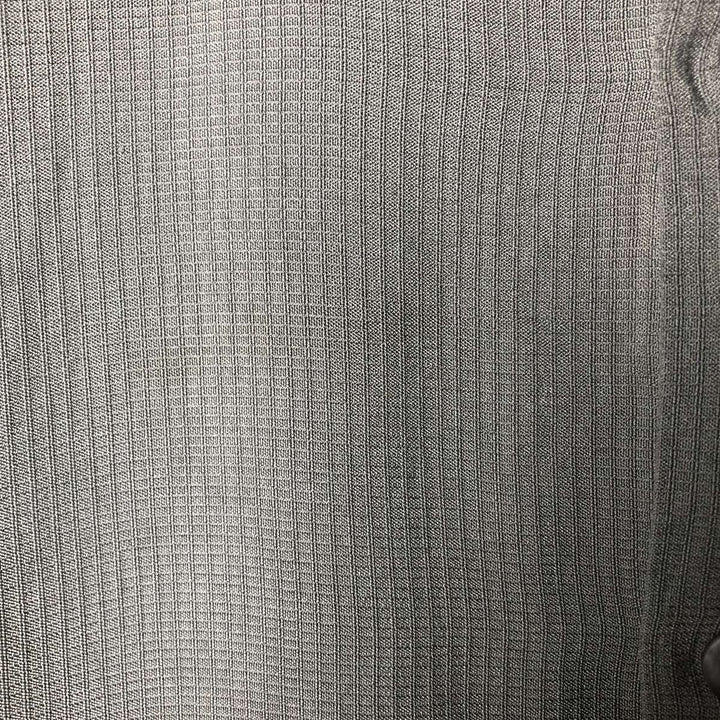 Perry Ellis short-sleeved open-collar silk box shirt, men's size XL silk beige type brown Vintage Second Hand