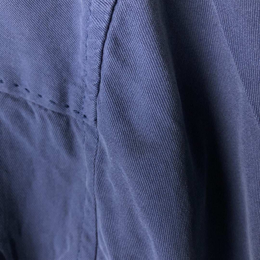 Tommy Bahama short sleeve open collar silk shirt, box shirt, men's M size silk Navy blue Vintage Second Hand