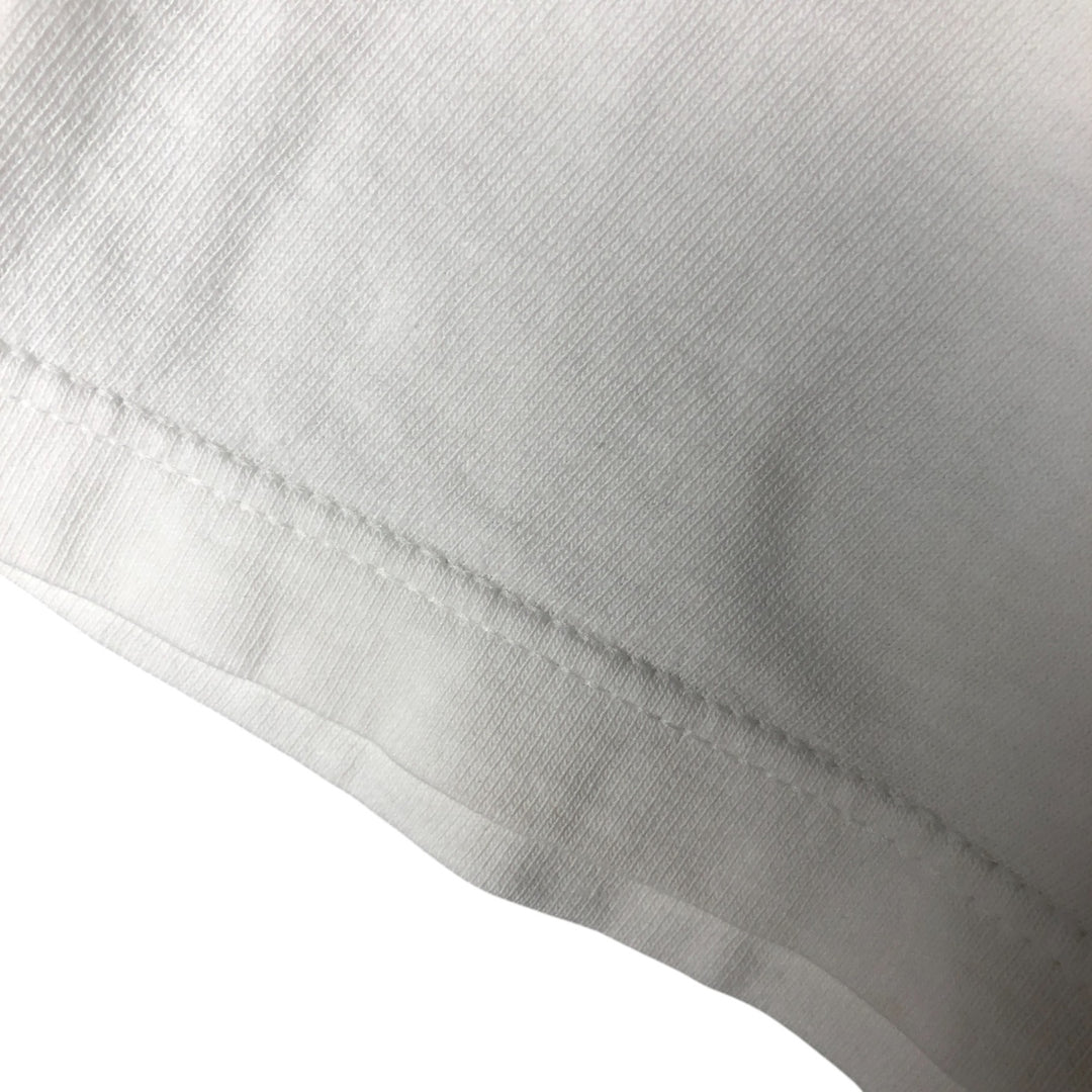 00'S Harley-Davidson Fire Pattern Motorcycle Bike T-Shirt Men's L size unclear white type Vintage Second Hand