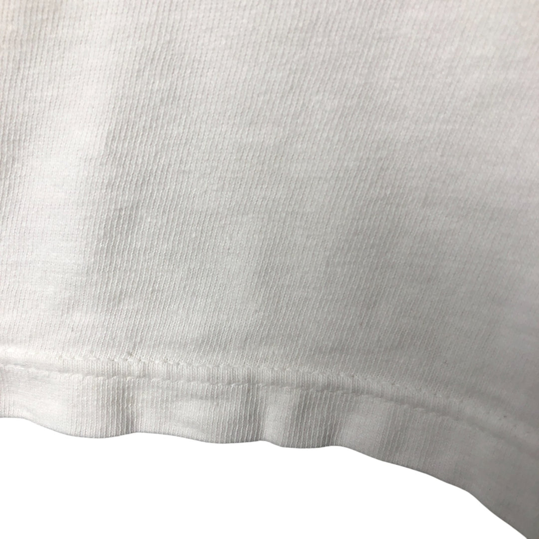 00'S Harley-Davidson Fire Pattern Motorcycle Bike T-Shirt Men's L size unclear white type Vintage Second Hand