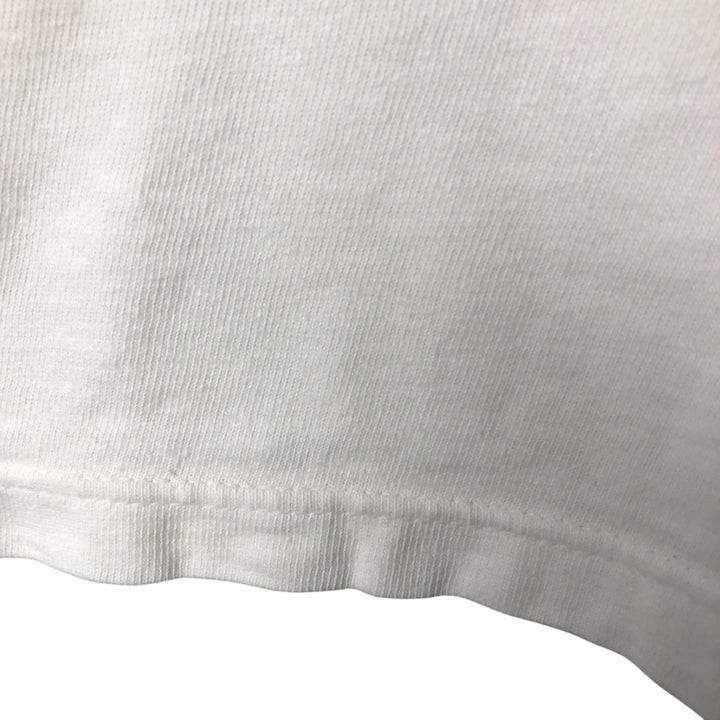 00'S Harley-Davidson Fire Pattern Motorcycle Bike T-Shirt Men's L size unclear white type Vintage Second Hand