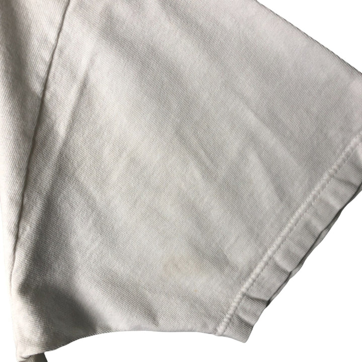 00'S Harley-Davidson Fire Pattern Motorcycle Bike T-Shirt Men's L size unclear white type Vintage Second Hand