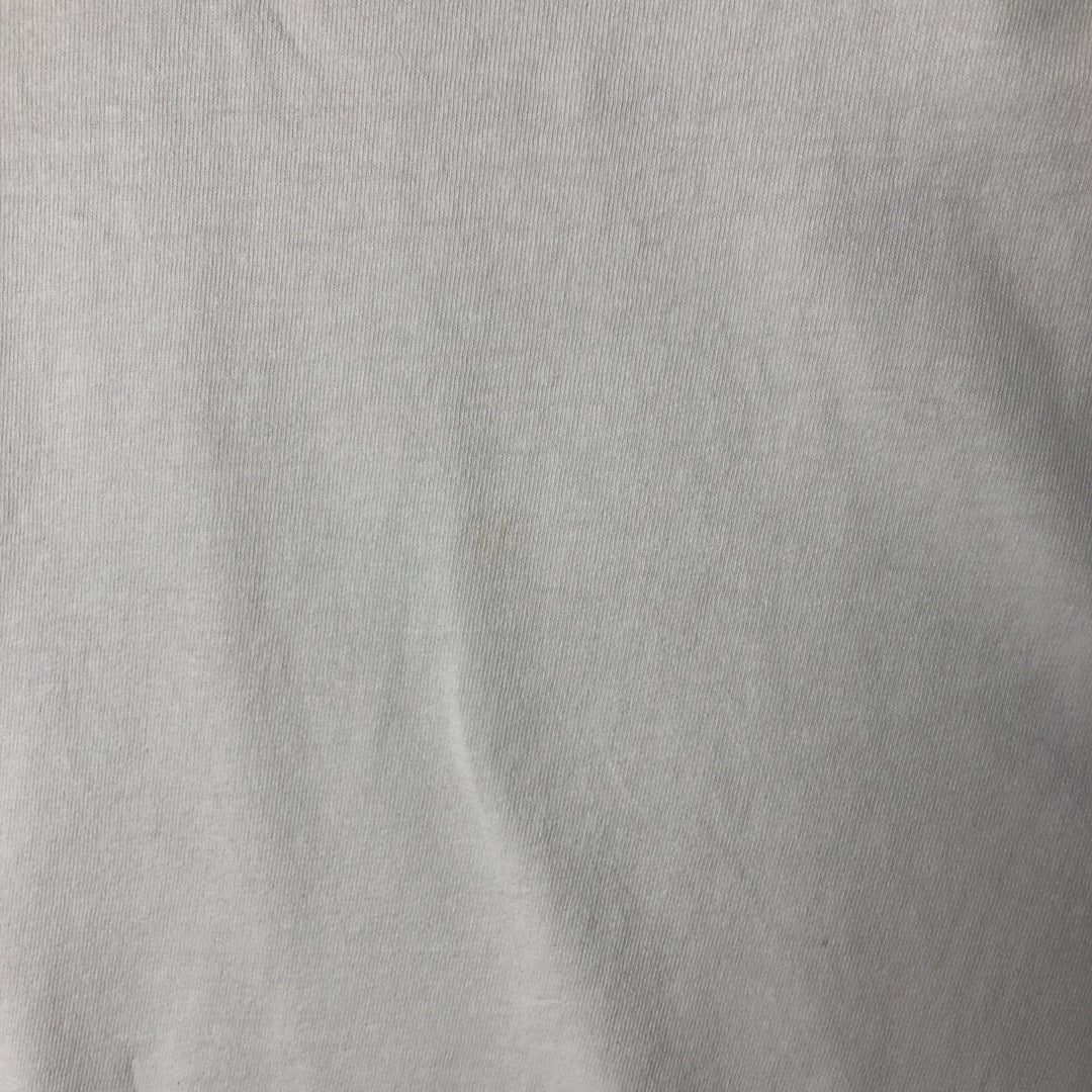 00'S Harley-Davidson Fire Pattern Motorcycle Bike T-Shirt Men's L size unclear white type Vintage Second Hand