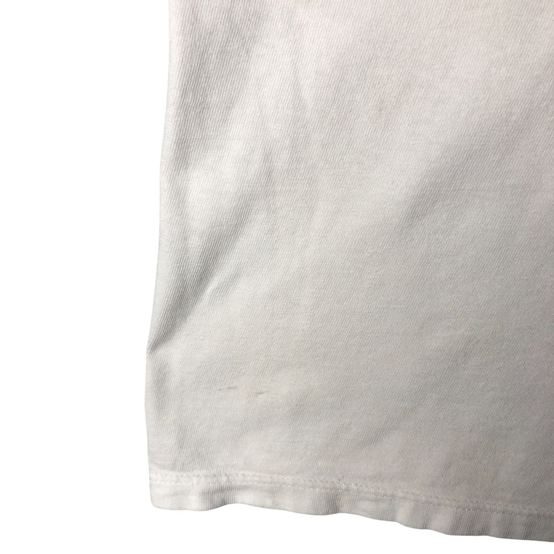 00'S Harley-Davidson Fire Pattern Motorcycle Bike T-Shirt Men's L size unclear white type Vintage Second Hand