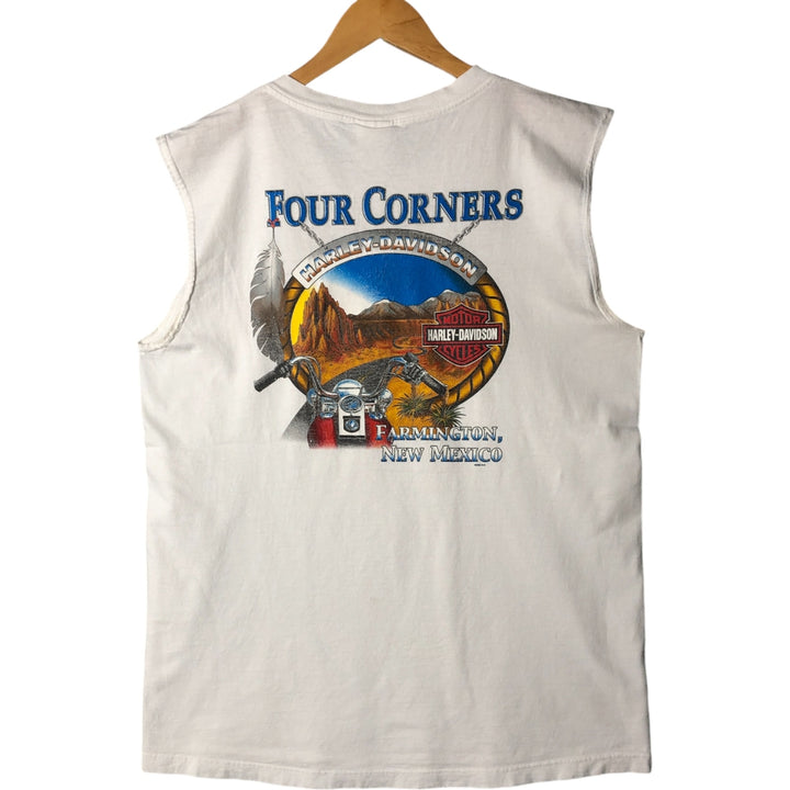 00'S Harley-Davidson Motorcycle Bike T-shirt Made in USA Men's L size cotton white type Vintage Second Hand