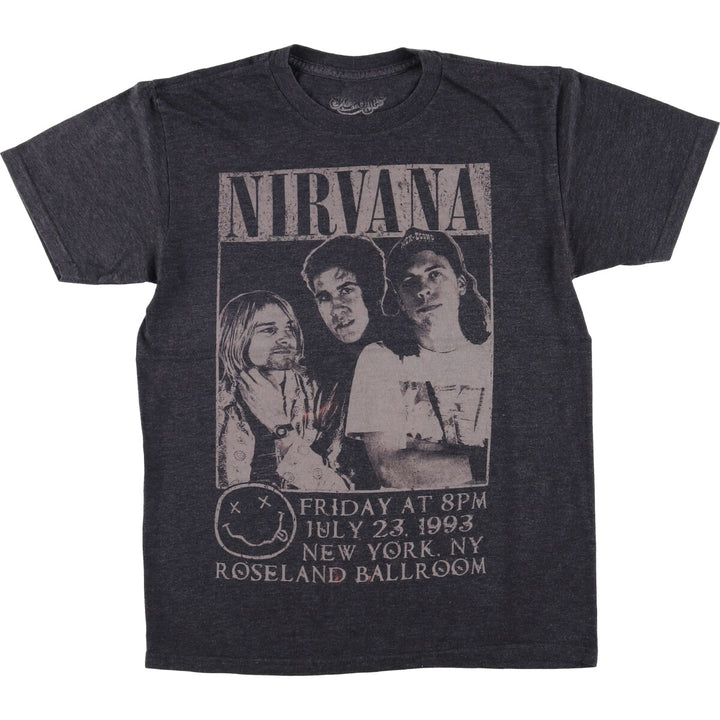 NIRVANA Nirvana Band T-shirt, Band T, Men's S size cotton black type Vintage Second Hand