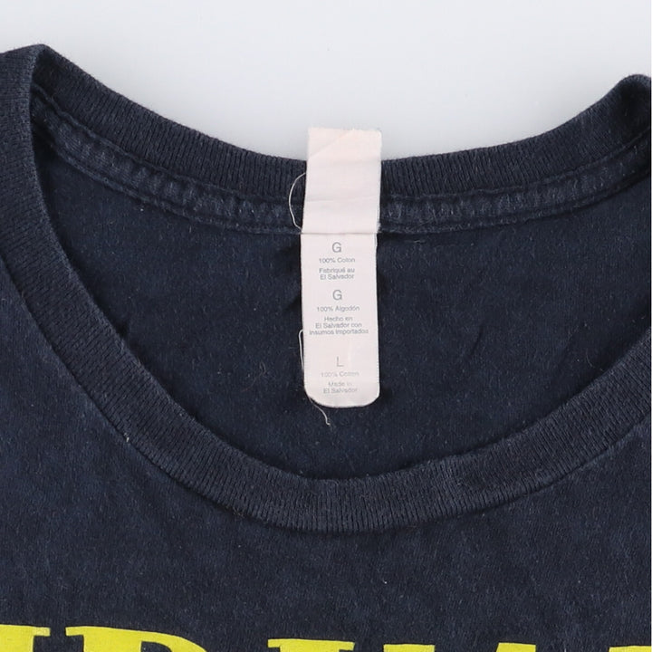 Fruit of the Loom FRUIT OF THE LOOM NIRVANA Band T-shirt Band Tee Men's L size cotton black type Vintage Second Hand
