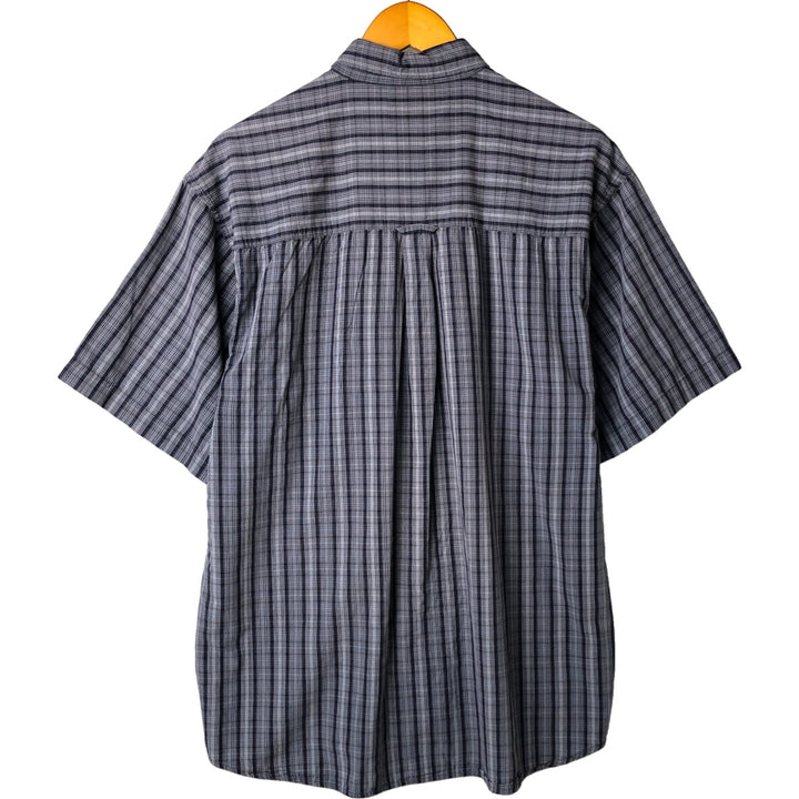 90s-00'S Columbia Short Sleeve Button-Down Check Shirt, Men's Size L cotton Blue type light blue Vintage Second Hand