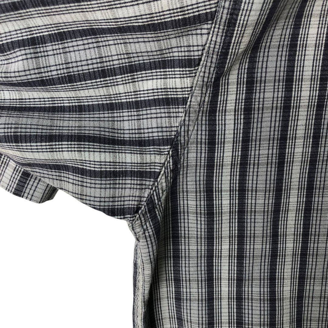 90s-00'S Columbia Short Sleeve Button-Down Check Shirt, Men's Size L cotton Blue type light blue Vintage Second Hand