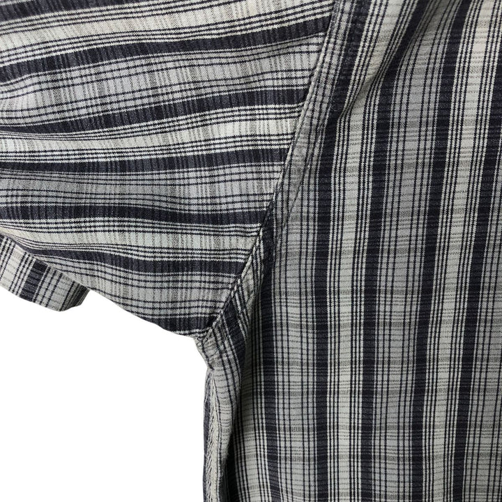 90s-00'S Columbia Short Sleeve Button-Down Check Shirt, Men's Size L cotton Blue type light blue Vintage Second Hand