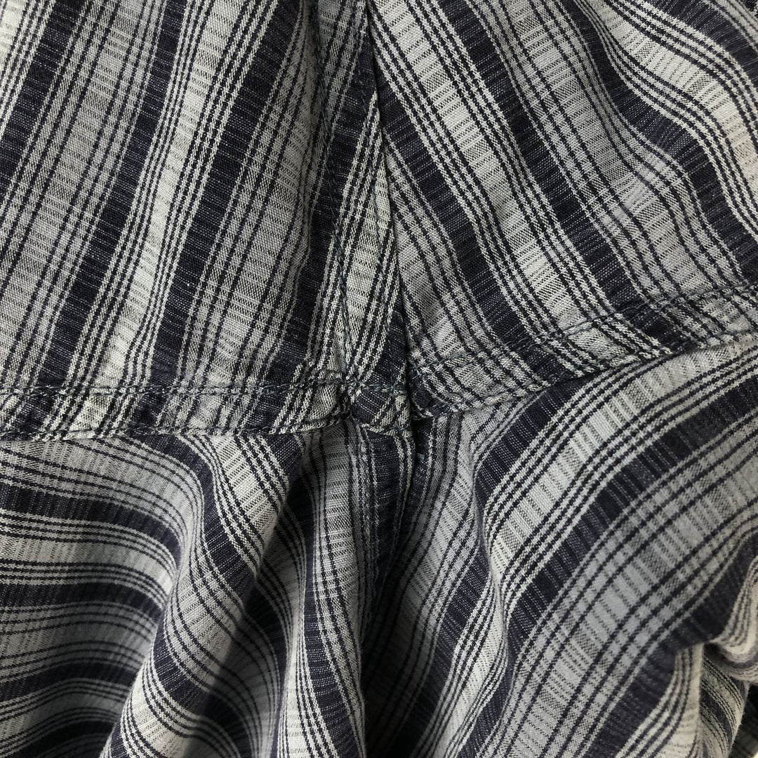 90s-00'S Columbia Short Sleeve Button-Down Check Shirt, Men's Size L cotton Blue type light blue Vintage Second Hand