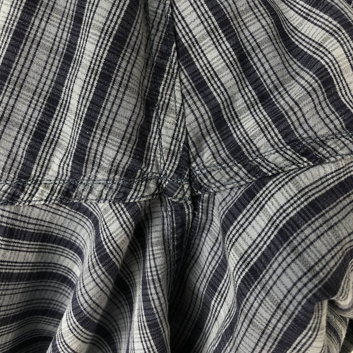 90s-00'S Columbia Short Sleeve Button-Down Check Shirt, Men's Size L cotton Blue type light blue Vintage Second Hand