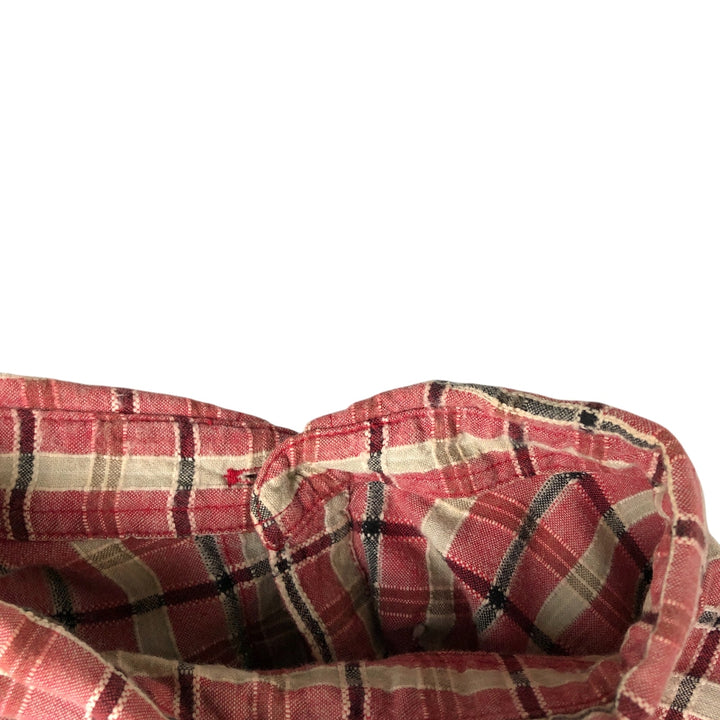 Columbia Short Sleeve Button Down Check Shirt Men's XL cotton red type Vintage Second Hand