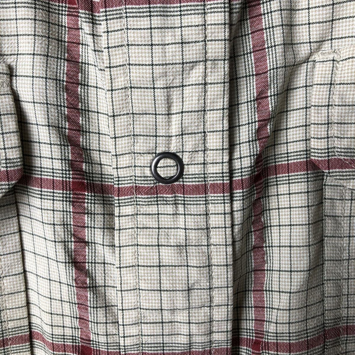 Patagonia 53190SP16 Check Pattern Short Sleeve Nylon Shirt, Men's Size L Nylon Green type dark green Vintage Second Hand