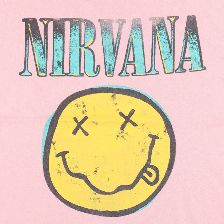 NIRVANA Nirvana Band T-Shirt Band Tee Men's XL Rock cotton pink type Vintage Second Hand